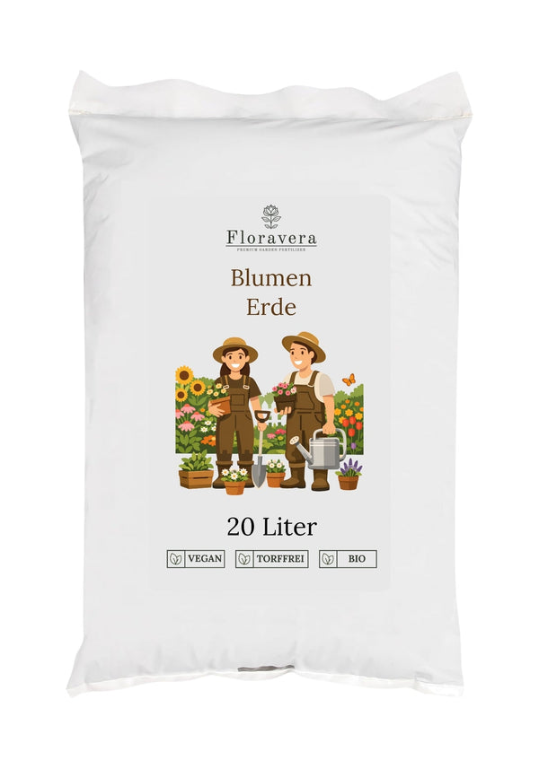 Floravera Blumenerde Bio Vegan Torffrei 20L