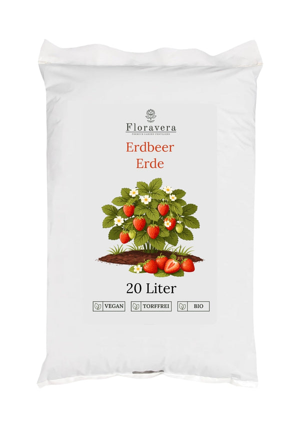 Floravera Erdbeererde Bio Vegan Torffrei 20L
