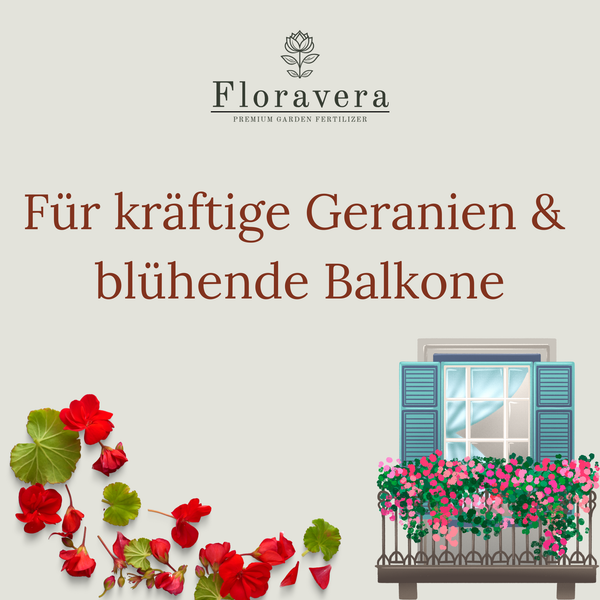Floravera Balkon und Geranienerde Bio Vegan Torffrei 20L