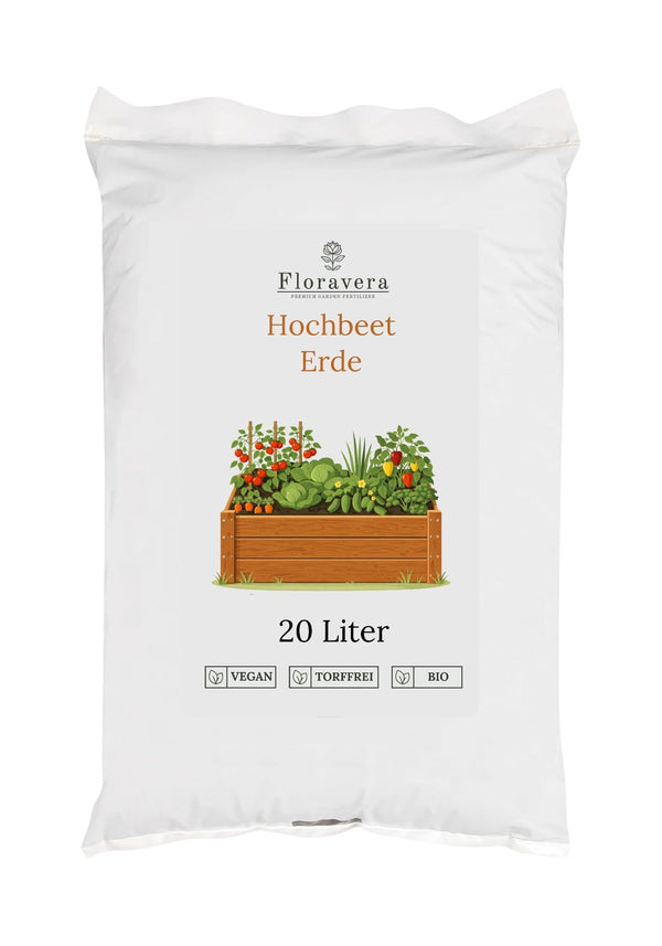 Floravera Hochbeeterde Bio Vegan Torffrei 20L