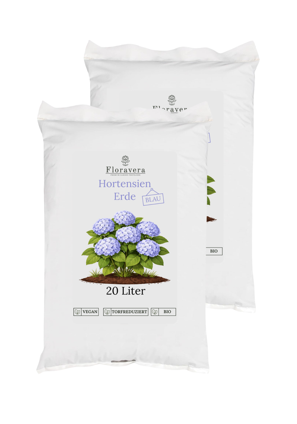 Floravera Hortensienerde Blau, Bio Vegan Torffreduziert 20L