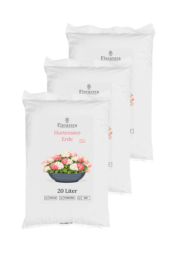 Floravera Hortensienerde Rot/Weiß Bio Vegan Torffrei 20L