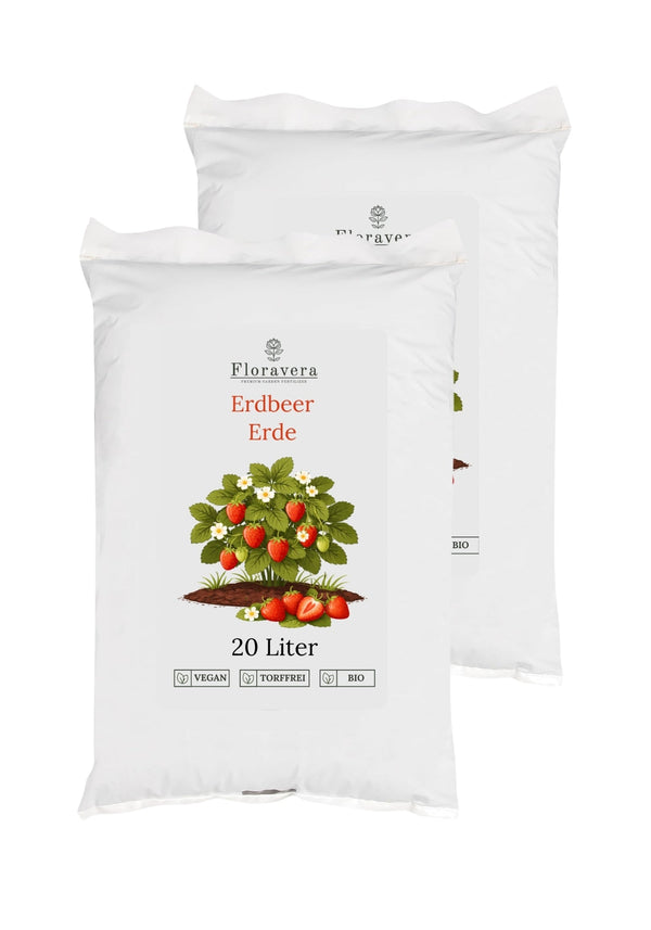Floravera Erdbeererde Bio Vegan Torffrei 20L