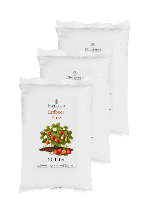 Floravera Erdbeererde Bio Vegan Torffrei 20L