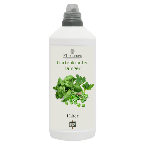 Floravera Premium GartenkräuterBio-Flüssigdünger 1 Liter Dünger Basilikumdünger Kräuterdünger