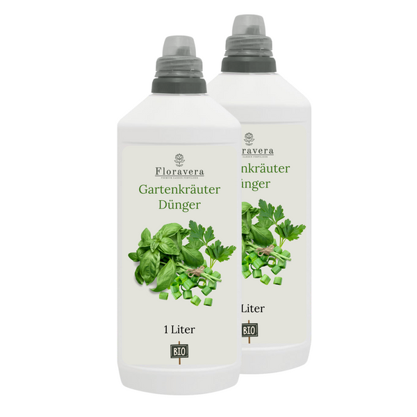 Floravera Premium GartenkräuterBio-Flüssigdünger 1 Liter Dünger Basilikumdünger Kräuterdünger