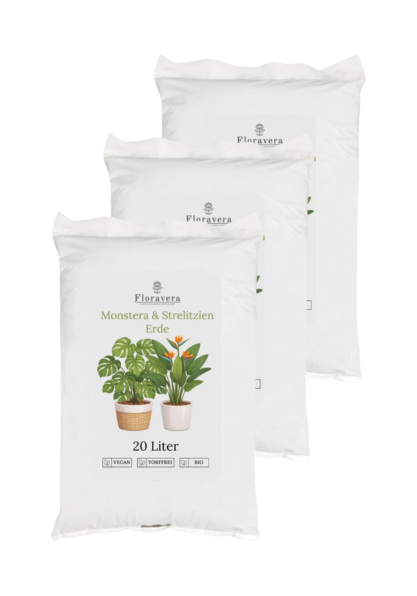 Floravera Monstera Strelitzienerde Bio Vegan Torffrei 20L