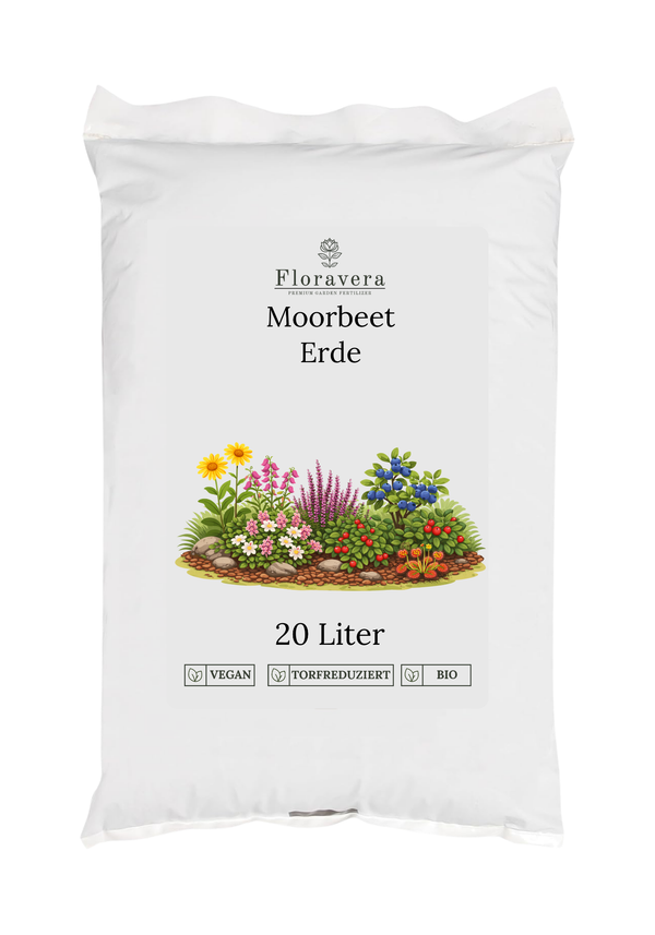 Floravera Moorbeeterde Bio Vegan Torfreduziert 20L